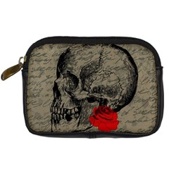 Skull And Rose  Digital Camera Cases by Valentinaart