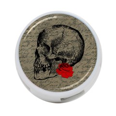 Skull And Rose  4-port Usb Hub (two Sides)  by Valentinaart