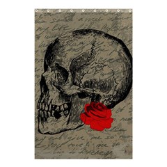 Skull And Rose  Shower Curtain 48  X 72  (small)  by Valentinaart