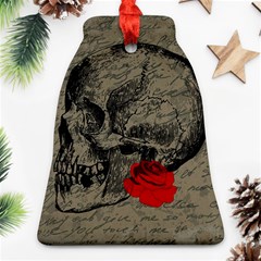 Skull And Rose  Bell Ornament (two Sides)