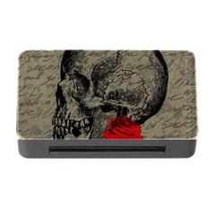 Skull And Rose  Memory Card Reader With Cf by Valentinaart