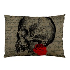 Skull And Rose  Pillow Case (two Sides)