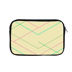 Abstract Yellow Geometric Line Pattern Apple Macbook Pro 13  Zipper Case by Simbadda