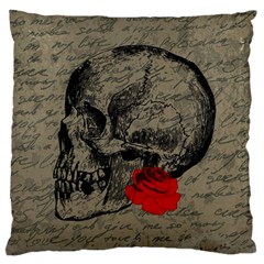 Skull And Rose  Standard Flano Cushion Case (one Side)