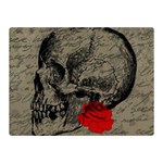 Skull and rose  Double Sided Flano Blanket (Mini)  35 x27  Blanket Front