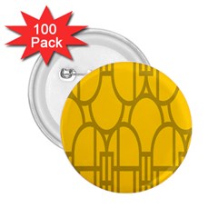 The Michigan Pattern Yellow 2 25  Buttons (100 Pack) 