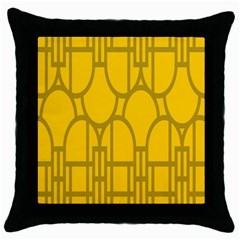 The Michigan Pattern Yellow Throw Pillow Case (black) by Simbadda