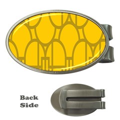 The Michigan Pattern Yellow Money Clips (oval) 