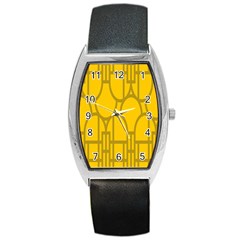 The Michigan Pattern Yellow Barrel Style Metal Watch