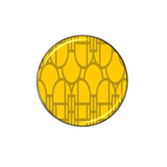 The Michigan Pattern Yellow Hat Clip Ball Marker by Simbadda