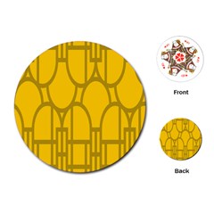 The Michigan Pattern Yellow Playing Cards (round) 