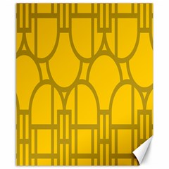 The Michigan Pattern Yellow Canvas 8  X 10 