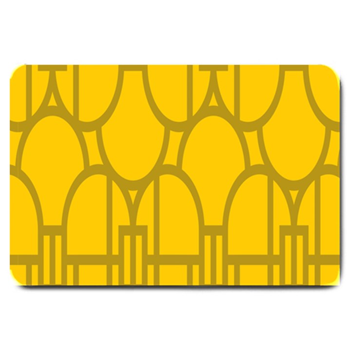 The Michigan Pattern Yellow Large Doormat 