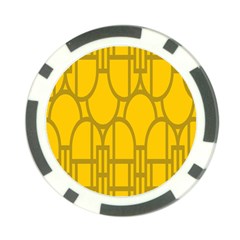 The Michigan Pattern Yellow Poker Chip Card Guard