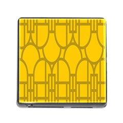 The Michigan Pattern Yellow Memory Card Reader (square)