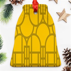 The Michigan Pattern Yellow Bell Ornament (two Sides) by Simbadda