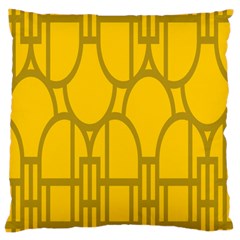 The Michigan Pattern Yellow Large Cushion Case (one Side) by Simbadda