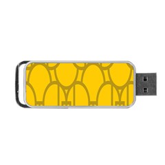 The Michigan Pattern Yellow Portable Usb Flash (two Sides)