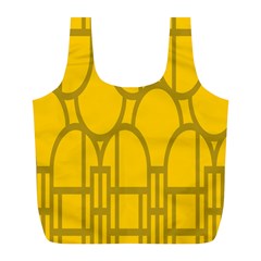 The Michigan Pattern Yellow Full Print Recycle Bags (l) 