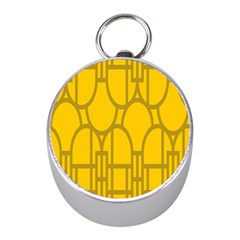 The Michigan Pattern Yellow Mini Silver Compasses