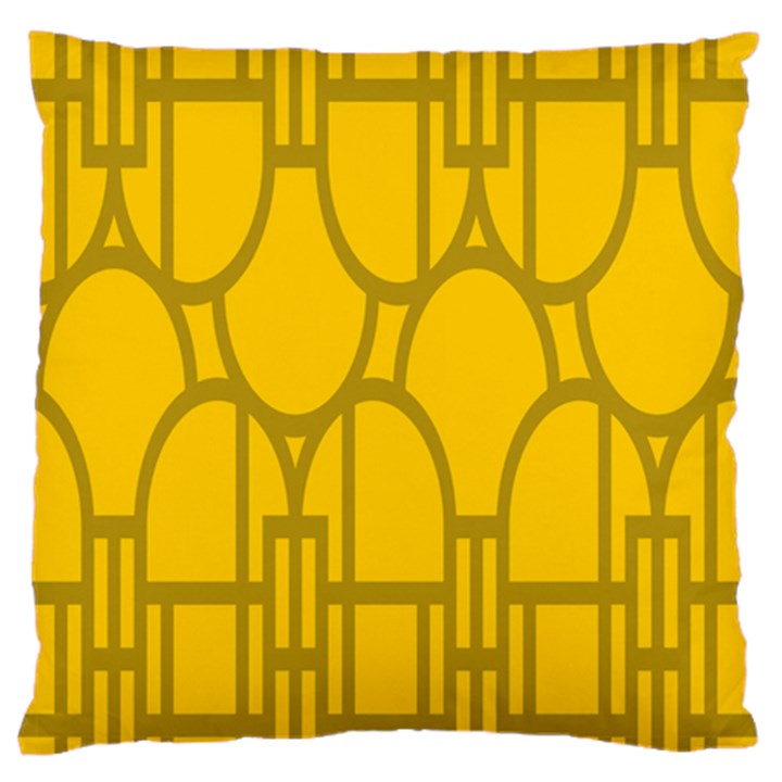 The Michigan Pattern Yellow Standard Flano Cushion Case (Two Sides)