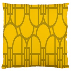 The Michigan Pattern Yellow Large Flano Cushion Case (one Side)