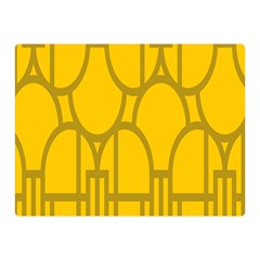 The Michigan Pattern Yellow Double Sided Flano Blanket (mini) 