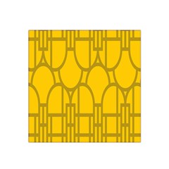 The Michigan Pattern Yellow Satin Bandana Scarf