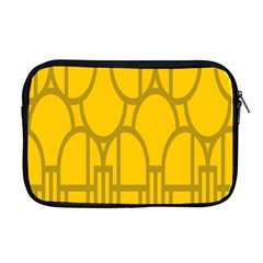 The Michigan Pattern Yellow Apple Macbook Pro 17  Zipper Case