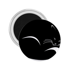 Cat Black Vector Minimalism 2 25  Magnets