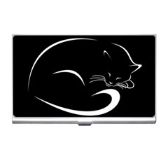 Cat Black Vector Minimalism Business Card Holders