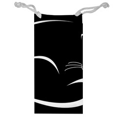 Cat Black Vector Minimalism Jewelry Bag