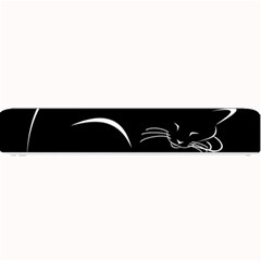 Cat Black Vector Minimalism Small Bar Mats by Simbadda