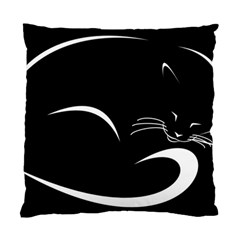 Cat Black Vector Minimalism Standard Cushion Case (two Sides) by Simbadda