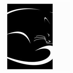 Cat Black Vector Minimalism Small Garden Flag (two Sides)