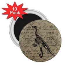 Dinosaur Skeleton 2 25  Magnets (10 Pack) 