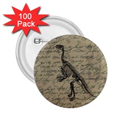 Dinosaur Skeleton 2 25  Buttons (100 Pack)  by Valentinaart