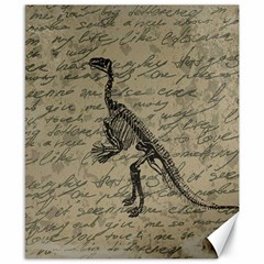 Dinosaur Skeleton Canvas 8  X 10  by Valentinaart