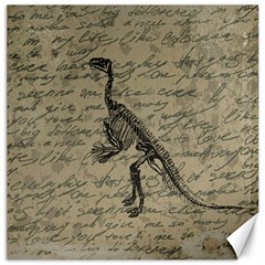 Dinosaur Skeleton Canvas 12  X 12   by Valentinaart