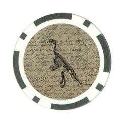 Dinosaur Skeleton Poker Chip Card Guard by Valentinaart