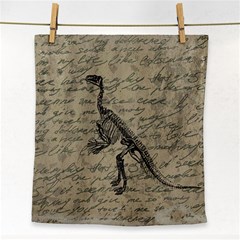 Dinosaur Skeleton Face Towel by Valentinaart