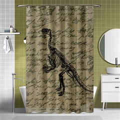 Dinosaur Skeleton Shower Curtain 48  X 72  (small) 