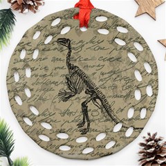 Dinosaur Skeleton Ornament (round Filigree)