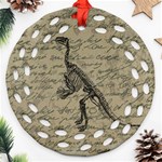 Dinosaur skeleton Round Filigree Ornament (Two Sides) Front