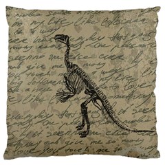 Dinosaur Skeleton Large Cushion Case (two Sides)