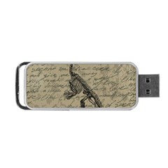 Dinosaur Skeleton Portable Usb Flash (two Sides) by Valentinaart