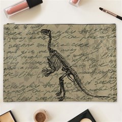 Dinosaur Skeleton Cosmetic Bag (xxl)  by Valentinaart