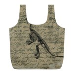 Dinosaur skeleton Full Print Recycle Bags (L)  Back