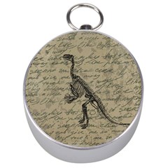 Dinosaur Skeleton Silver Compasses