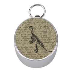 Dinosaur Skeleton Mini Silver Compasses by Valentinaart